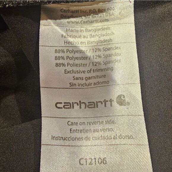 CARHARTT Women's Black Multi-Pocket V-Neck Scrub Top - Size Medium - Picture 8 of 8